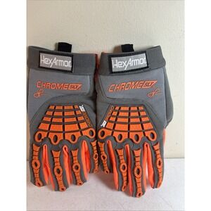 HexArmor Chrome SLT 4071 Anti-Slip Puncture Resistant Work Gloves XL Orange NEW